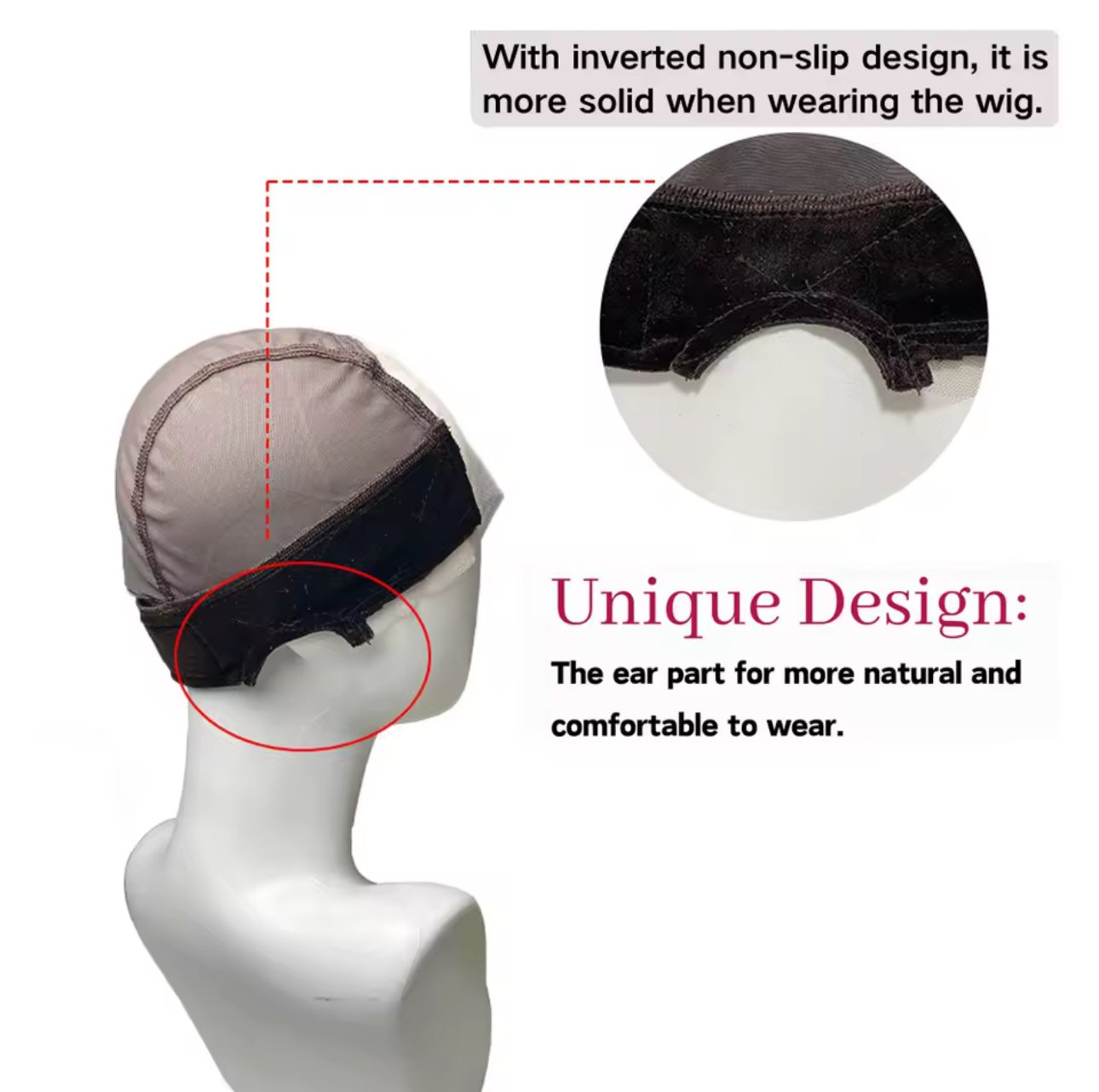 Crowned by Keisha “Save your Edges” Adjustable, Velvet Wig Grip Cap with 4x5 Transparent Lace With Velcro - Image 20