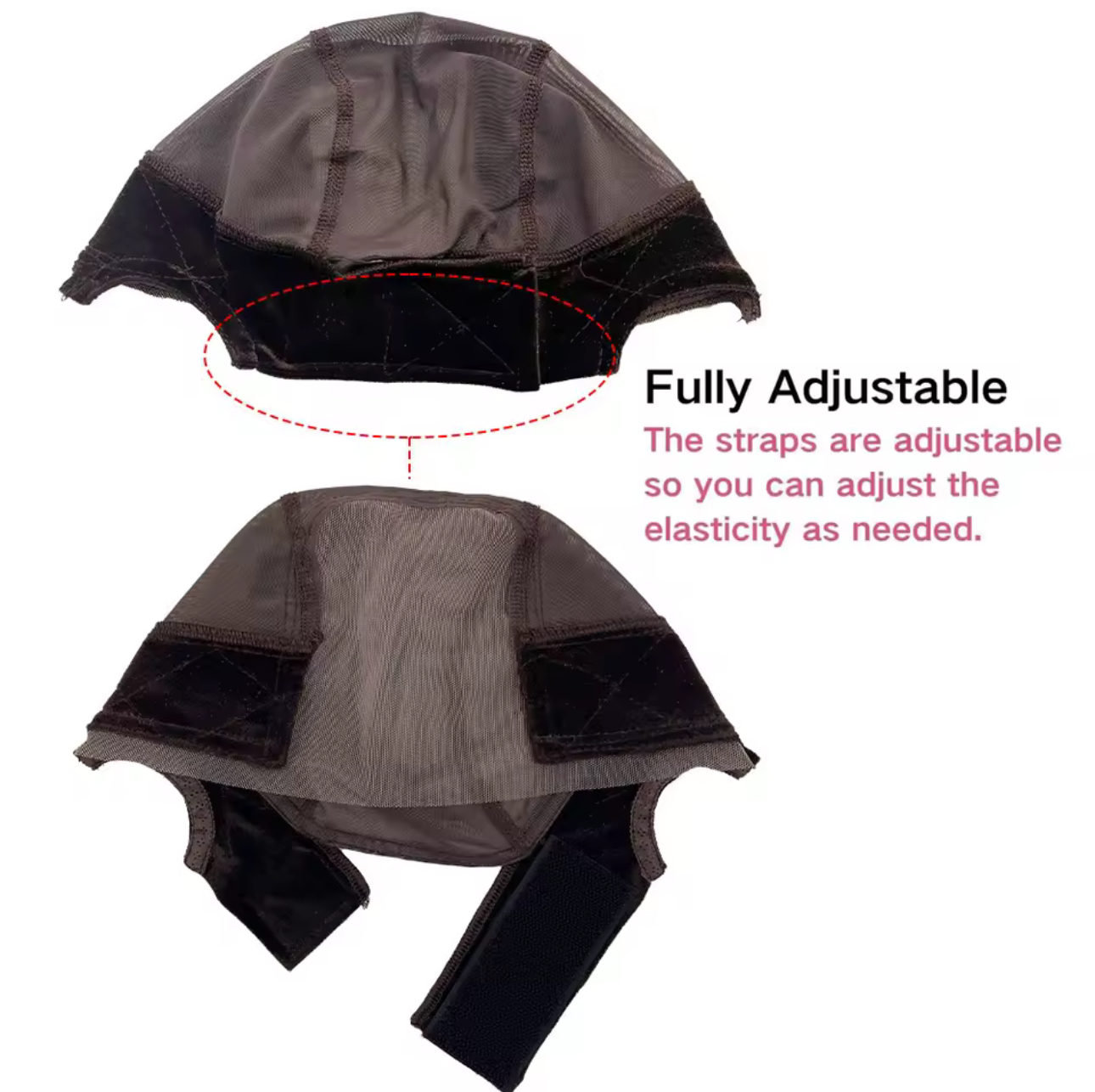 Crowned by Keisha “Save your Edges” Adjustable, Velvet Wig Grip Cap with 4x5 Transparent Lace With Velcro - Image 8